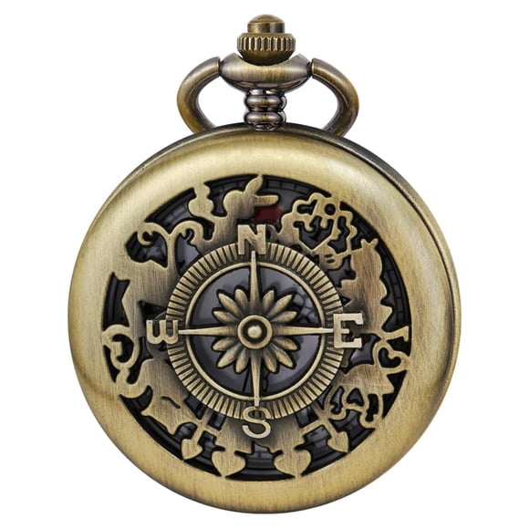 Reloj de bolsillo Tiong 45 mm con cuarzo y cadena de 380 mm