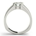 thumbnail image 2 of 2 CT Round Moissanite Solid Solitaire Engagement Ring for Men & Women 18K White Gold Plated Bridal Wedding Ring 925 Sterling Silver Ring gift for her, 2 of 3
