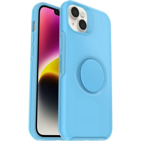 OtterBox OTTER   POP SYMMETRY CLEAR SERIES for iPhone 14 Plus - YOU CYAN THIS Blue