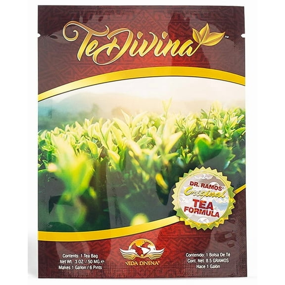 TeDivina Detox Tea All Organic Healthy Cleansing Formula, Caffeine Free All Natural Colon Cleanse Digestive Tea and Body Detox, 12 Blended Herbs - Original Flavor By Vida Divina | 0.3oz (Single Pack)