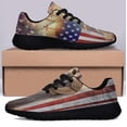 thumbnail image 3 of Resurrection of Jesus ChriStAmerican flag Shoes Sneakers Black Size 5, 3 of 7