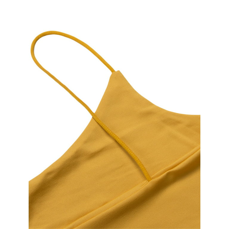TOPGOD Women's Sexy Spaghetti Strap Crop Tops Slim Fit Backless Camisole  Basic Solid Color Beach Cami Tank Tops