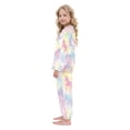 thumbnail image 4 of Fluffy Pajamas Set Fuzzy Winter Warm Pj Sets Pullover Tops and Long Pants Pastel Unicorns and Bows Medium, 4 of 8