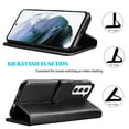 thumbnail image 6 of Takfox For Samsung Galaxy S22 / S22 Plus Wallet Case, With RFID Blocking Leather Credit Card Holder Slots Flip Folio Book [Detachable Magnetic] Case Shockproof Cover,Black, 6 of 7