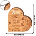 thumbnail image 2 of Elainilye Wooden Desktop Decoration Love Heart Shape, Mother’s Day Holiday Gift Ornament, Rustic Home Decor for Living Room Mantel, 2 of 9