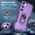 thumbnail image 5 of for Samsung S23 Plus Case for Galaxy 23 Plus,Heavy Duty Drop Protection Rugged Shockproof/Dust Proof Military Protective Tough Durable Phone Cover,23 Plus Case-Purple+Black, 5 of 12