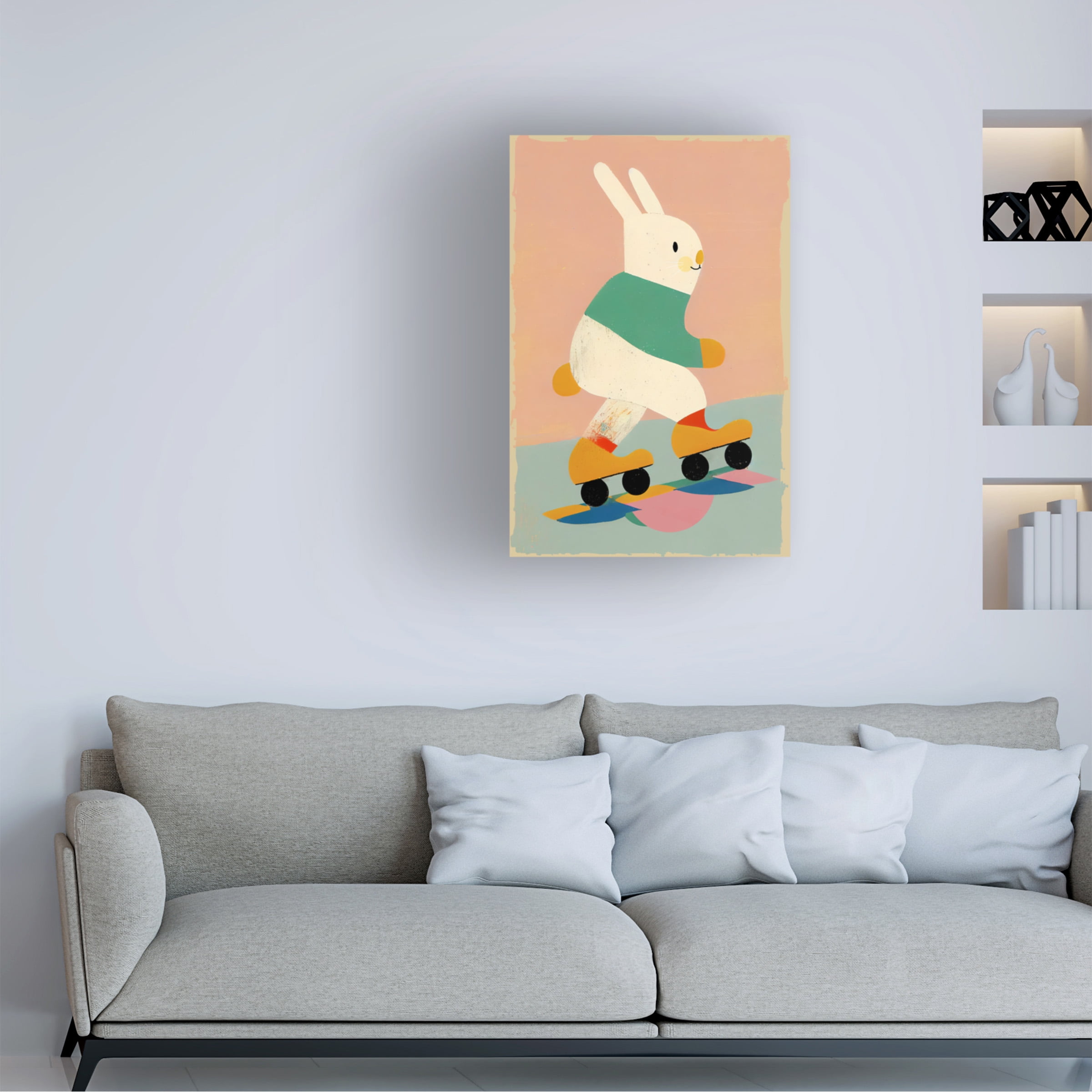 Treechild 'Skating Bunny' Canvas Art
