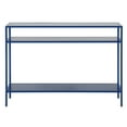 thumbnail image 5 of Evelyn&Zoe Ricardo 42" Wide Rectangular Console Table with Metal Shelves, Mykonos Blue, 5 of 8