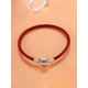 thumbnail image 3 of 1pc European And American Style, 925 Silver Multi-color Leather Bracelet For Men And Women, With Delicate Buckle, Suitable For Diy Beaded Pendant Jewelry, Adding Festive Atmosphere, Becoming The Focus, 3 of 5