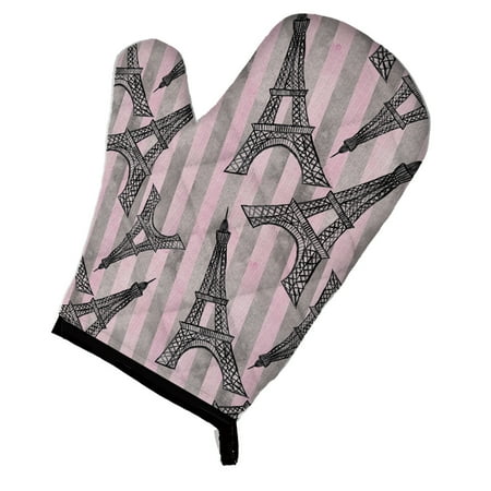 

Caroline s Treasures Watercolor Eiffel Tower and Stripes Oven Mitt