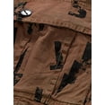thumbnail image 6 of Yunliwuli Men Cargo Shorts, Elastic Waist Button Zipper Closure Letters Print Summer Shorts Streetwear with Pockets, 6 of 8