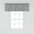 thumbnail image 2 of Ambesonne Abstract Window Valance, Stars Pebbles and Leaves, 42" x 18", White Dark Grey, 2 of 3