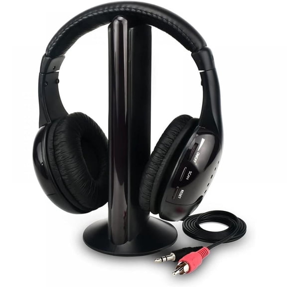 Wireless Headphones for TV Watching with Bluetooth 5.0 Transmitter, Clear Dialogue Mode, Passthrough, High Volume for Seniors, 98FT Long Range