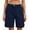*Navy, variant on ClodeEU Women's Stretch Waist Cargo Shorts with Button Pockets ,Solid Color Casual Work Shorts Army Green,Women's Plus L