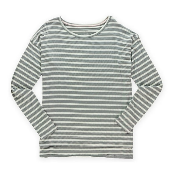 Aeropostale Womens Striped Boat-Neck Graphic T-Shirt, Grey, Juniors, X-Small