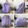 thumbnail image 3 of Unisex Adult Large Solid Color Canvas Backpack Casual Daypack Shoulders Bag, 3 of 9
