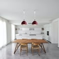 thumbnail image 5 of FSLiving Macaron Red Glass and Metal Pendant Light with Rechargeable Battery Operated LED Bulb Adjustable Wire Length Hanging Light RGB Mode Dimmable Timing Lamp for Bar Counter - 1 Light, 5 of 6