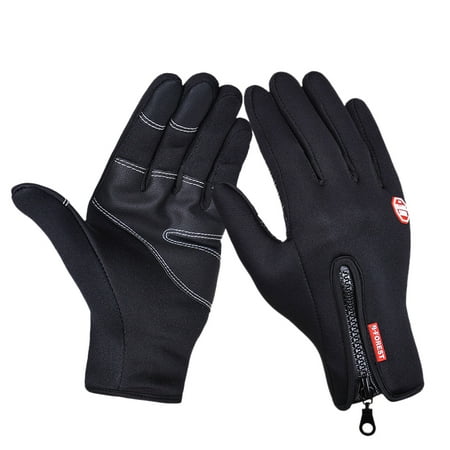 Nicesee Women Men Winter Windproof Full Finger PU Touchscreen Gloves Cycling Ski