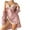 Pajamas for Women Sets Pink, variant on Womens 2 Piece Silk Pajamas Sets Sexy Long Sleeve Robes and Sleeveless Slit Nightgowns Trendy Lace Splice Satin Sleepwear Loungewear Outfits