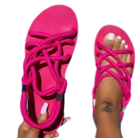 2021 New Flat Open Toe Sandals Fashion Solid Color Comfortable Outdoor Women's Shoes for Sport/Beach