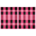 thumbnail image 2 of Pink Grid Pattern Tier Curtains Tier Kitchen Living Room Bedroom Balcony 2 Panels 27x24 Inch, 2 of 9