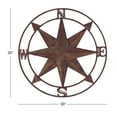 thumbnail image 2 of DecMode 30" Red Metal Rustic Wall Art, 2 of 11