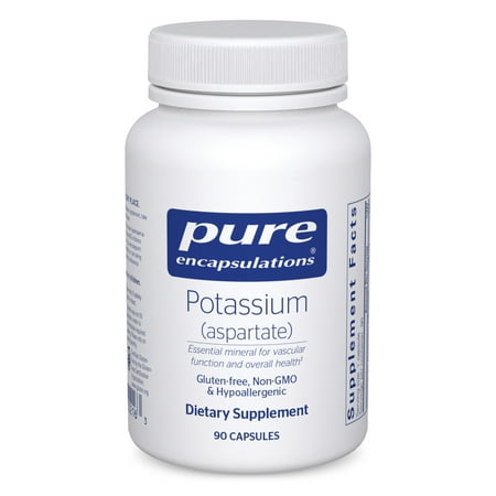 Pure Encapsulations Potassium (Aspartate) | Hypoallergenic Supplement to Support Nerves, Muscles, Blood Flow, and Cardiovascular Health | 90 Capsules