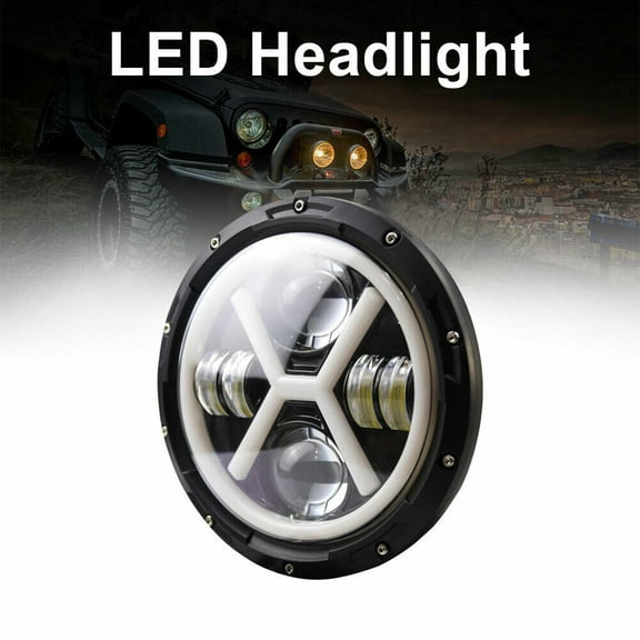 7"inch Round LED Headlight Halo Angle Eye DRL For Jeep 97-2017 Wrangler JK LJ TJ