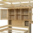 thumbnail image 5 of Harper & Bright Designs Wood Twin Size Bunk Bed with Desk and Staircase, L-Shaped Twin Over Twin Loft Bed with Storage Compartments and Shelves, Natural, 5 of 16