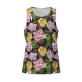 thumbnail image 4 of Xecao Colorful Roses Men's Tank Top Workout Quick Dry Sleeveless Gym Jogging Muscle Shirts Summer Swim Beach Tops, 4 of 9