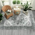thumbnail image 4 of Homhougo 8x10 Vintage Boho Washable Area Rug, Non-Slip Soft Low Pile Carpet, Stain Resistant Living Room Bedroom Office Rug, Grey, 4 of 8