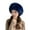 Blue, variant on Happy Date Women Faux Fur Hat Girls Beret for Winter with Stretch Cossack Russian Style Cap