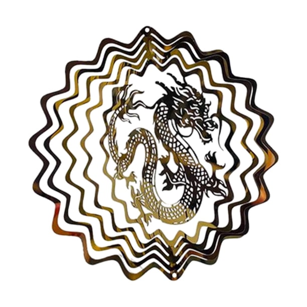 Decoración Giratoria de Viento Shamjiam Colgante Geométrico de Acero Inoxidable Oro