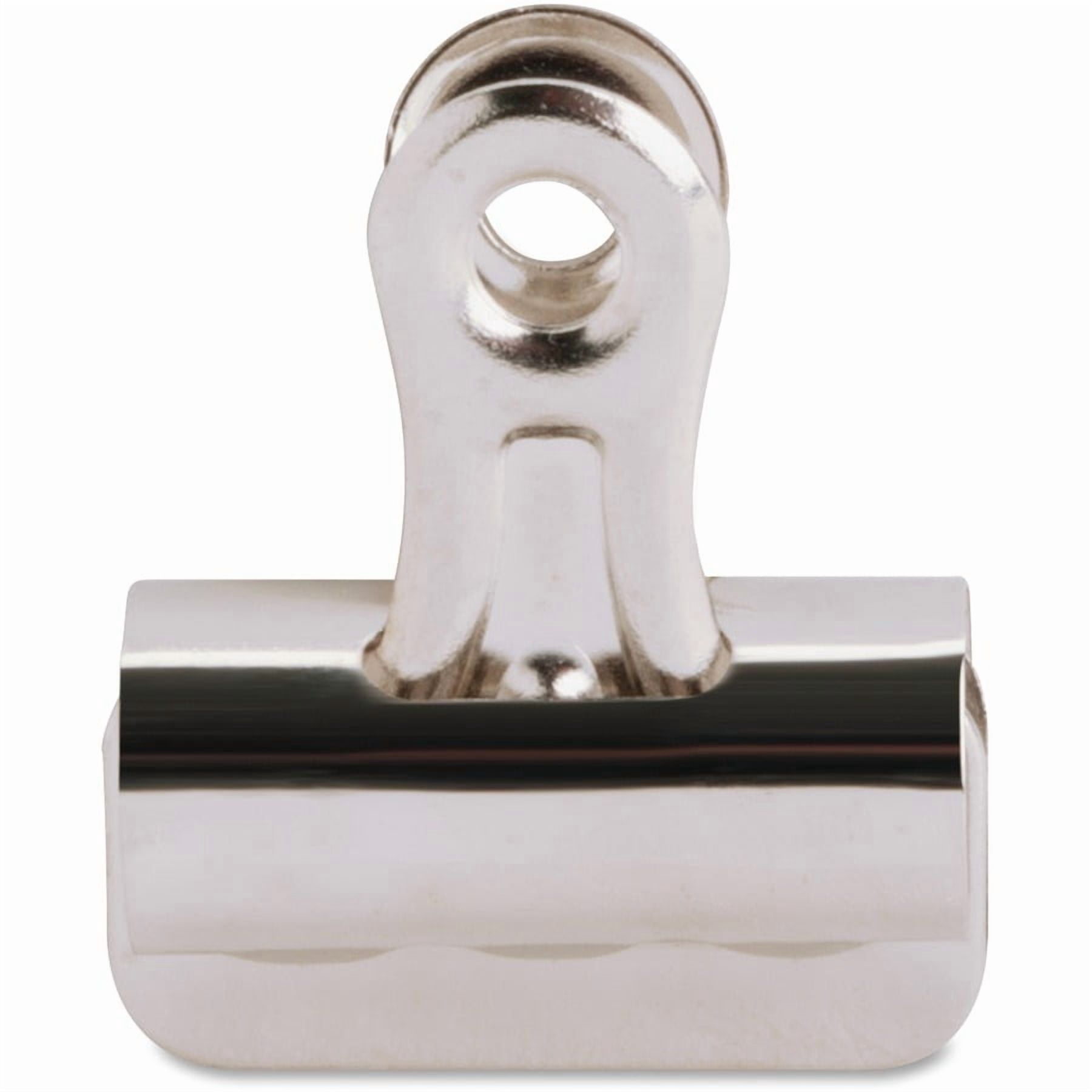 X-ACTO Bulldog Binder Clips, Steel & Nickel-Plated, 12 Count
