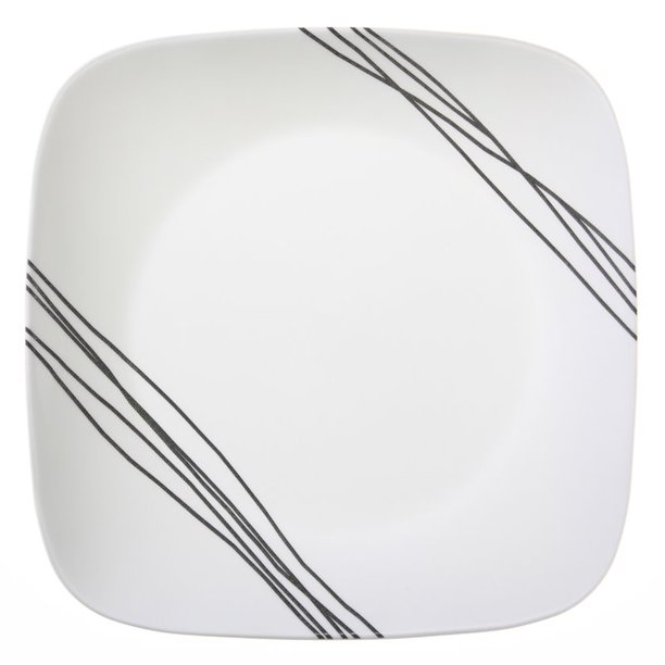 Corelle Square Simple Sketch Dinner Plate
