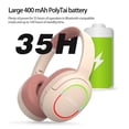 thumbnail image 4 of SUSUchens 1 Juego de Auriculares Inalámbricos para Juegos Sonido Envolvente No Requiere Controlador Unidad de Altavoz de 40 mm con Micrófono Desmontable Plegable Disfruta de la Música Color, 4 of 8