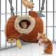 thumbnail image 3 of Hamster Bed, Winter Hammock Plush Nest Cave, Pet Hanging Toys Cuddle Hut, Warm Cotton Hamster Nest, 3 of 4