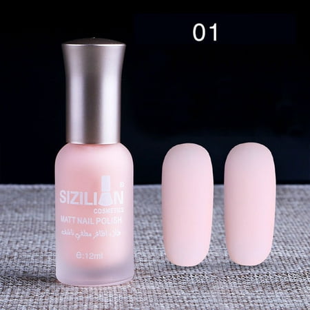12ml Matte Dull Nail Polish Fast Dry Long Lasting Nail Art Matte Nail Polish (Best Pink And White Nails)