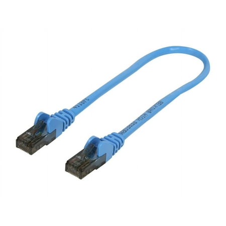 UPC: 0722868456019 | Belkin A3L980-01-BLU-S 1 ft. Cat 6 Blue Patch Cable CAT6 Snagless RJ-45M / RJ-45M
