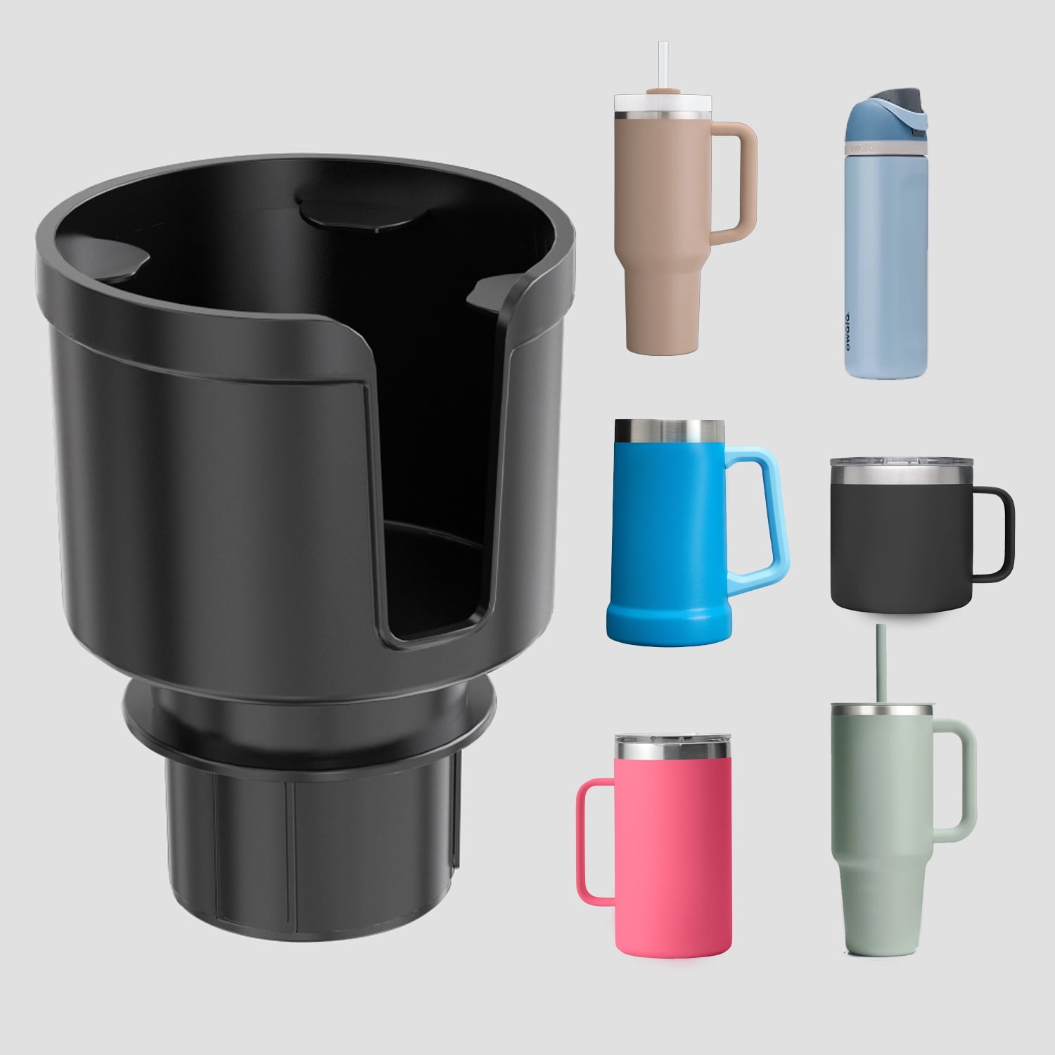New Car Cup Holder Expander Compatible with Owala FreeSip (32 & 40 Oz. Models), Also Compatible with FreeSip Sway 40oz, Large Water Bottles and Tumblers