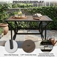 thumbnail image 4 of Yardgrace 5-Piece Patio Dining Set Outdoor Furniture, Swivel Textilene Chairs & Square Table, Brown, 4 of 10