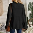 thumbnail image 6 of Duoif Sweaters for Women Trendy Women's Elegant Turtleneck Sweaters Oversized Long Sleeve Chunky Knit Sweater Fall Winter Casual Solid Pullover Tops Women's Sweaters Womens Tops Black L, 6 of 7