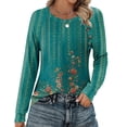 thumbnail image 3 of Zeagoo Womens Long Sleeve T-shirts Casual Fall Tunic Tops Work Fashion Cute Sweaters Button Design, 3 of 6
