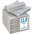 thumbnail image 1 of YWC-12 inch Steel Wool Dishwashing Rag Dish Scrubber for Kitchen Cleaning, Multipurpose Wire Dishwashing Rags Available Dry and Wet, Scratch Resistant, Mold Resistant, Quick Drying (10PCS), 1 of 4