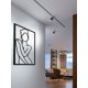 thumbnail image 5 of 1pc Black Iron Frame Abstract Female Line Design Wall Art Decoration Suitable For Indoor And Outdoor Wall Decor, With Mounting Screws, 5 of 5