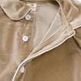 thumbnail image 6 of GYRATEDREAM Toddler Baby Kids Velvet Pajamas Set Long Sleeve Button-Down Lapel Collar Top Pants Sleepwear PJs for Girls, 6 of 9