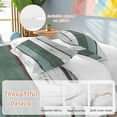thumbnail image 2 of 3 Piece Green Gray White Duvet Cover Set California King,Microfiber Comforter/Quilt Cover with Corner Ties and 2 Pillowcases,Country Vintage Gradient Wooden Plank Soft Bedding with Zipper Closure, 2 of 8