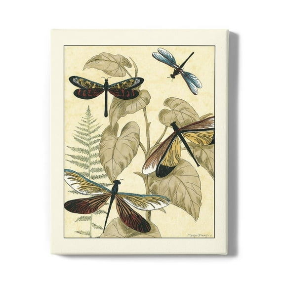 Dragonflies In Nature Ii Wrapped Canvas -Megan Meagher Designs,