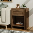 thumbnail image 3 of ARKANTOS Nightstand with Drawers Farmhouse Nightstand Set of 2 Classic Walnut, 3 of 10