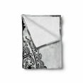 thumbnail image 2 of Rock and Roll Soft Flannel Fleece Throw Blanket, Greyscale Retro Grunge Graphic of Electric Guitar Ornaments, Cozy Plush for Indoor and Outdoor Use, 60" x 80", Charcoal Grey Grey, by Ambesonne, 2 of 6